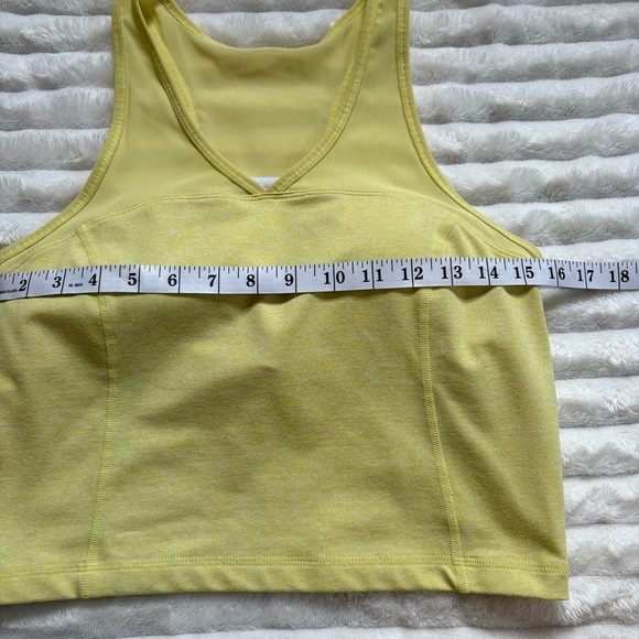 Zella Cropped Tank Top and or Sports Bra With Padding Yellow Size Large - Picture 5 of 6